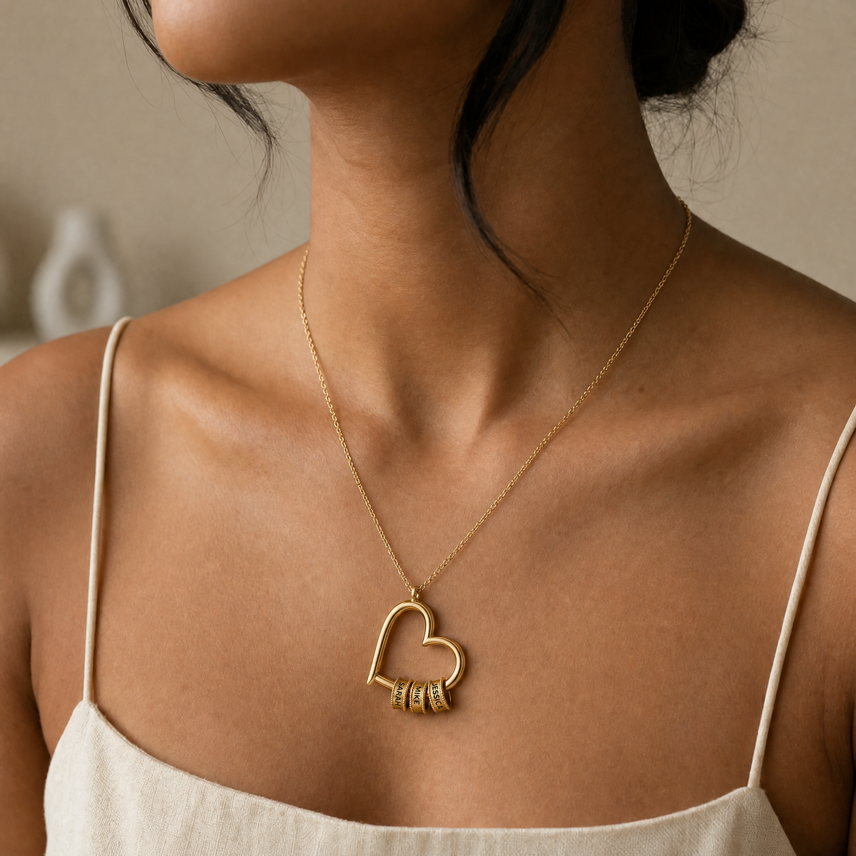 The Heart of Our Family - Personalized Beads Necklace 4