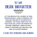 To My Daughter "Embrace The Rain' - Engraved Bracelet Gift Set