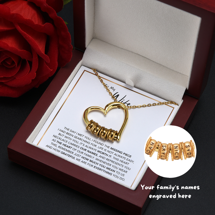 Heart of Our Family – Personalised Necklace with Luxury LED Box
