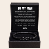 To My Man Infinity Personalized Bracelet