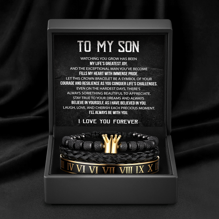To My Son - Crowned By Love Bracelet Gift