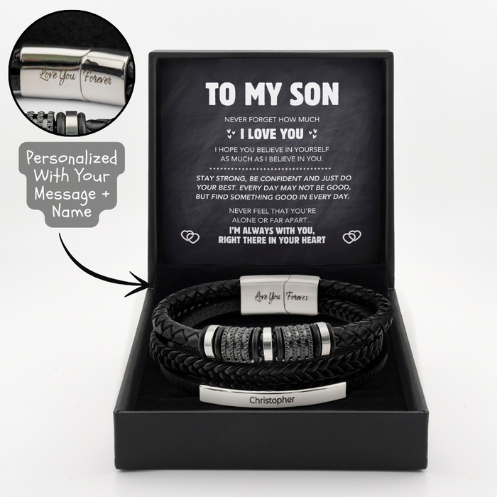 "Forever Connected" Son's Customised Bracelet