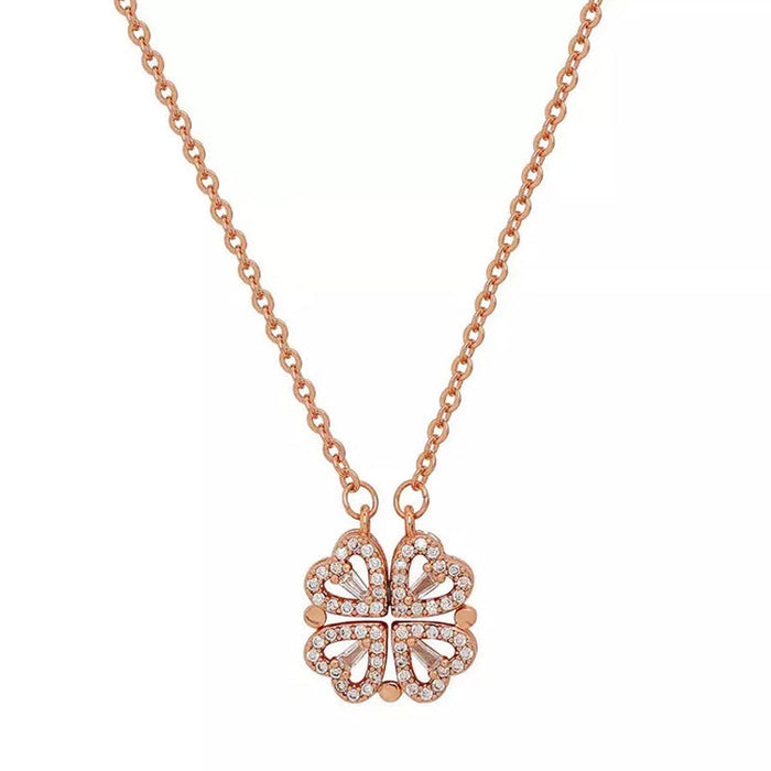 Clover Heart Necklace - Rose Gold (Limited Edition)