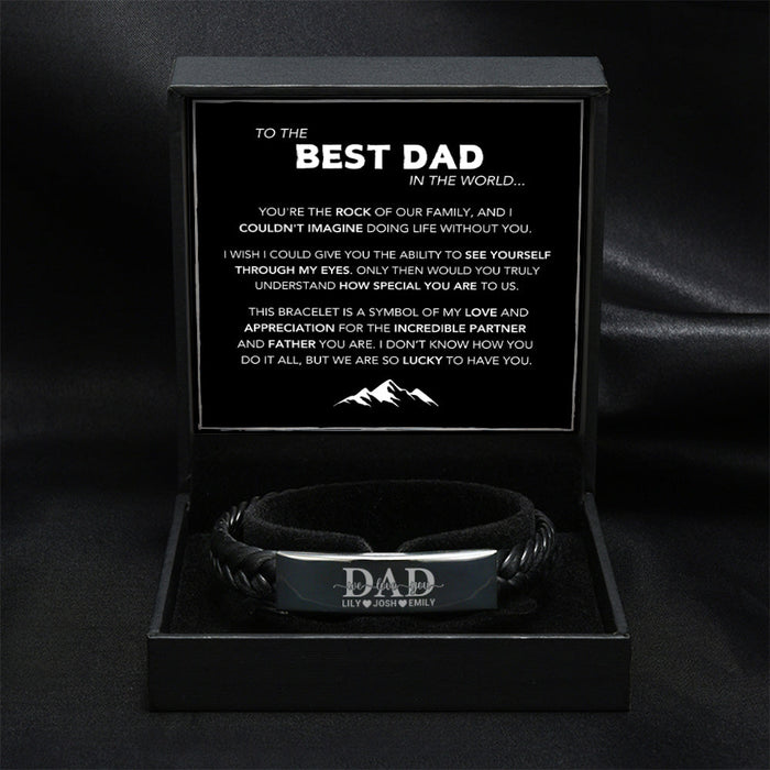 "Dad We Love You" Family Bond Personalised Bracelet Set